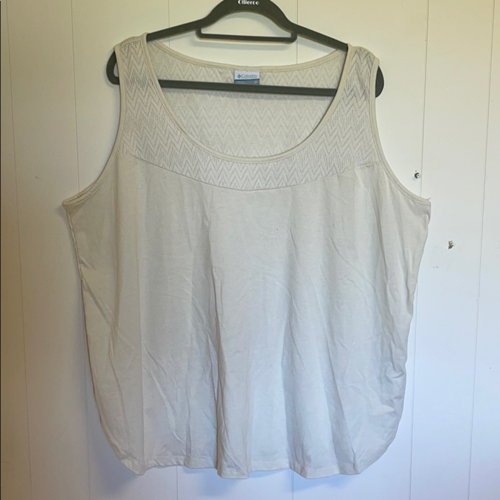 Women’s 3XL Columbia Tank Top Off-white
